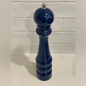 Vintage BOREL Made In France Navy Blue Pepper Grinder